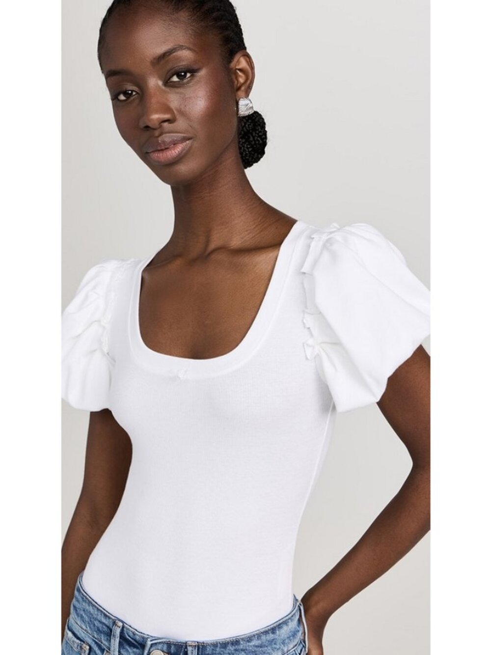 Intimately x Free People Sz. XL Ivory Downtime Thong Bodysuit
